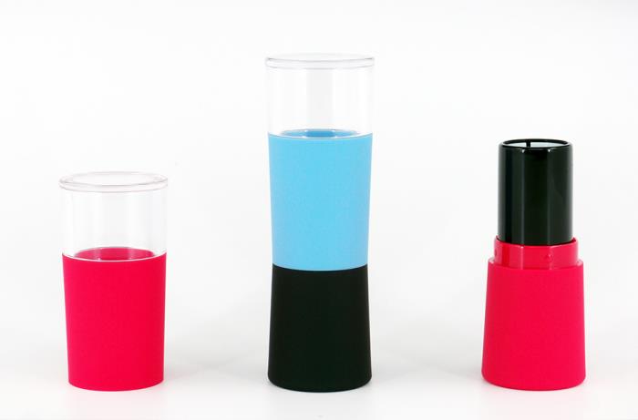 Lipstick with clear ABS/SAN cap